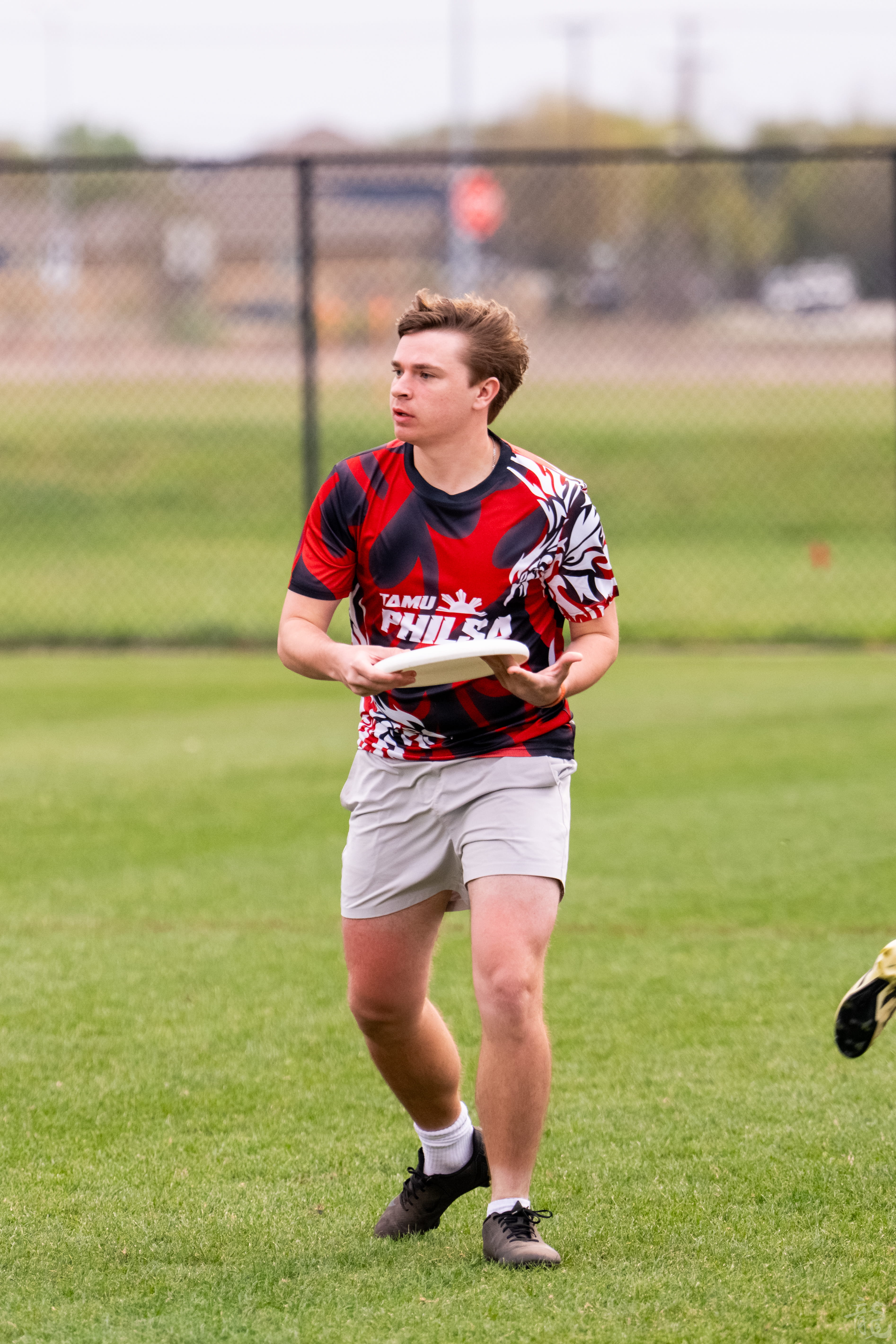Ultimate frisbee action shot